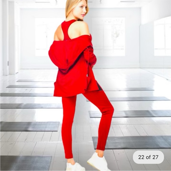 Woman’s 3 piece workout set *Red* - Picture 4 of 4